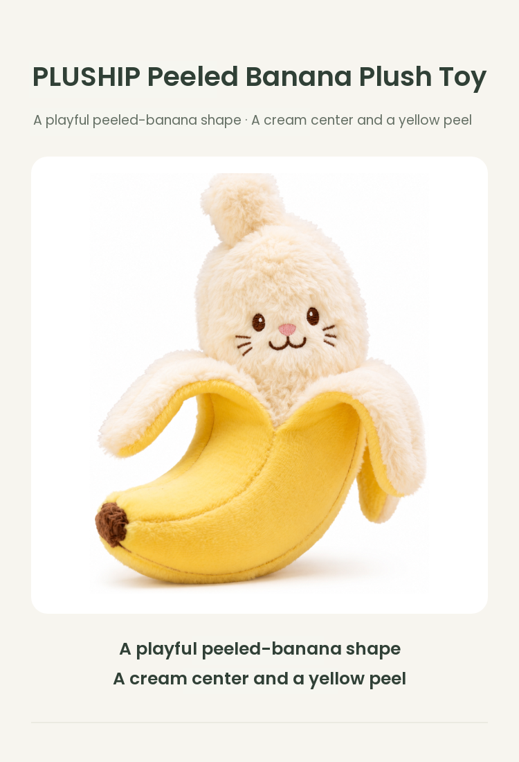 PLUSHIP Peeled Banana Plush Toy - detail 01