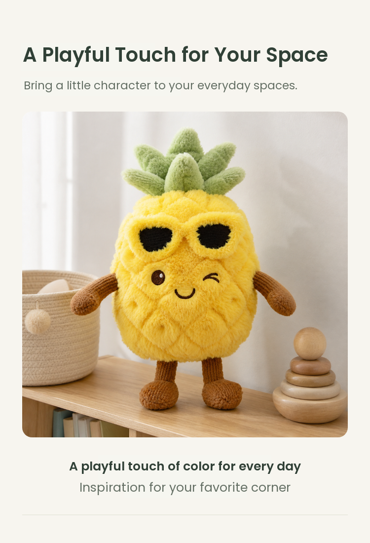 PLUSHIP Pineapple Plush Toy – Sunglasses - detail 05