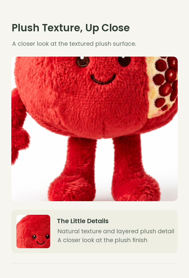 PLUSHIP Pomegranate Plush Toy - detail 02