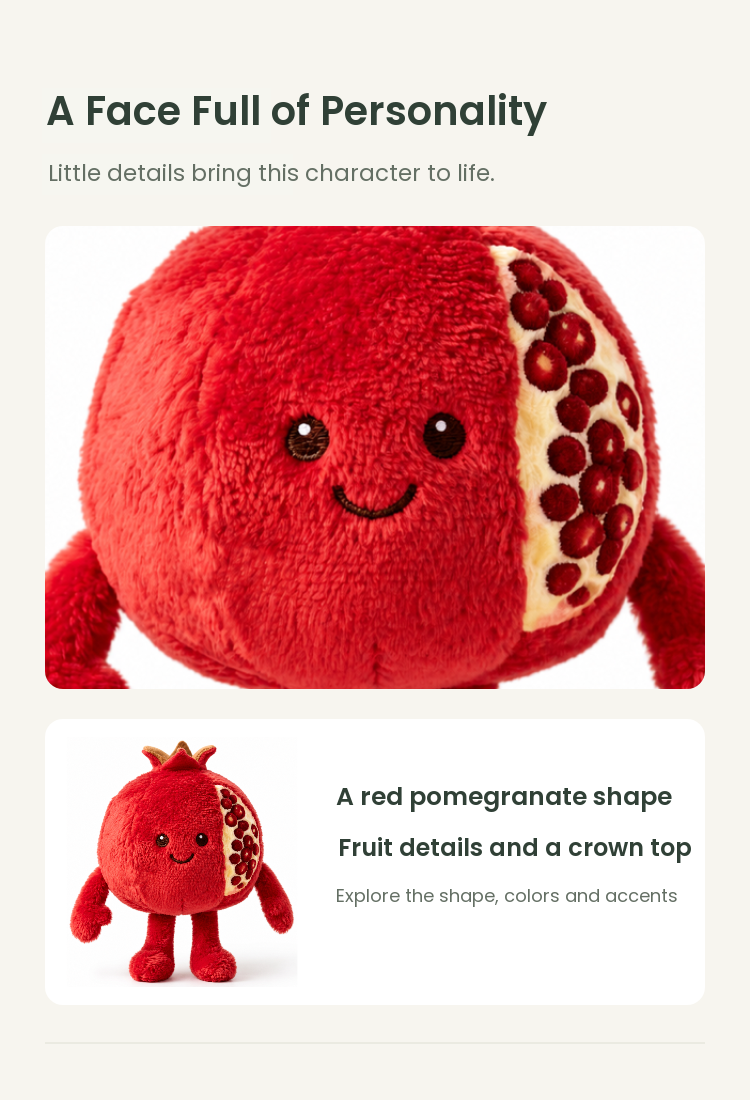 PLUSHIP Pomegranate Plush Toy - detail 03