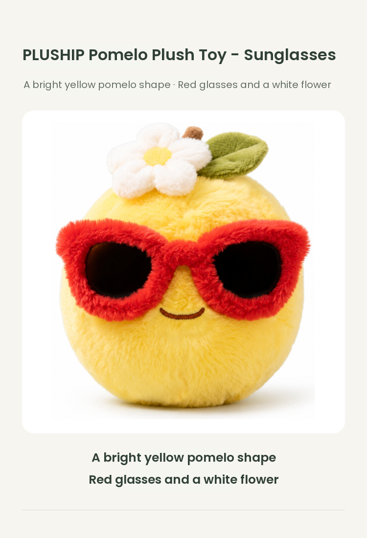 PLUSHIP Pomelo Plush Toy – Sunglasses - detail 01