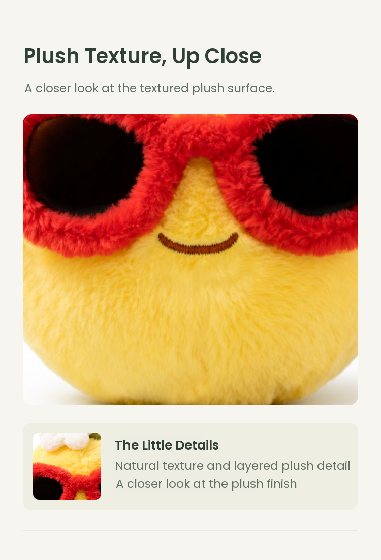 PLUSHIP Pomelo Plush Toy – Sunglasses - detail 02