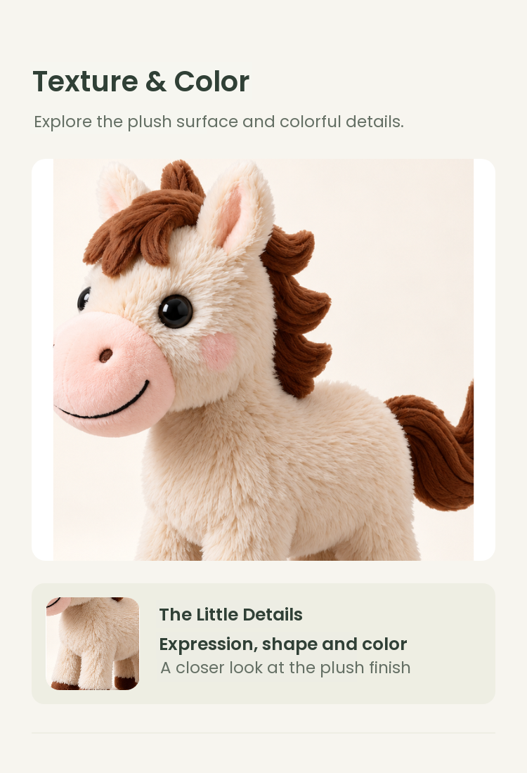 PLUSHIP Pony Plush Toy - detail 03