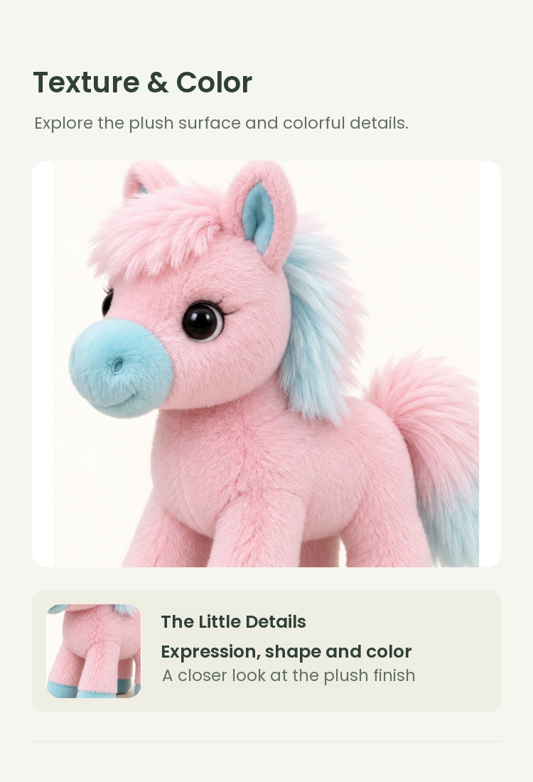 PLUSHIP Pony Plush Toy - detail 03