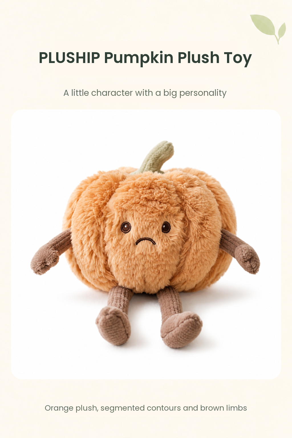 PLUSHIP Pumpkin Plush Toy - detail 01