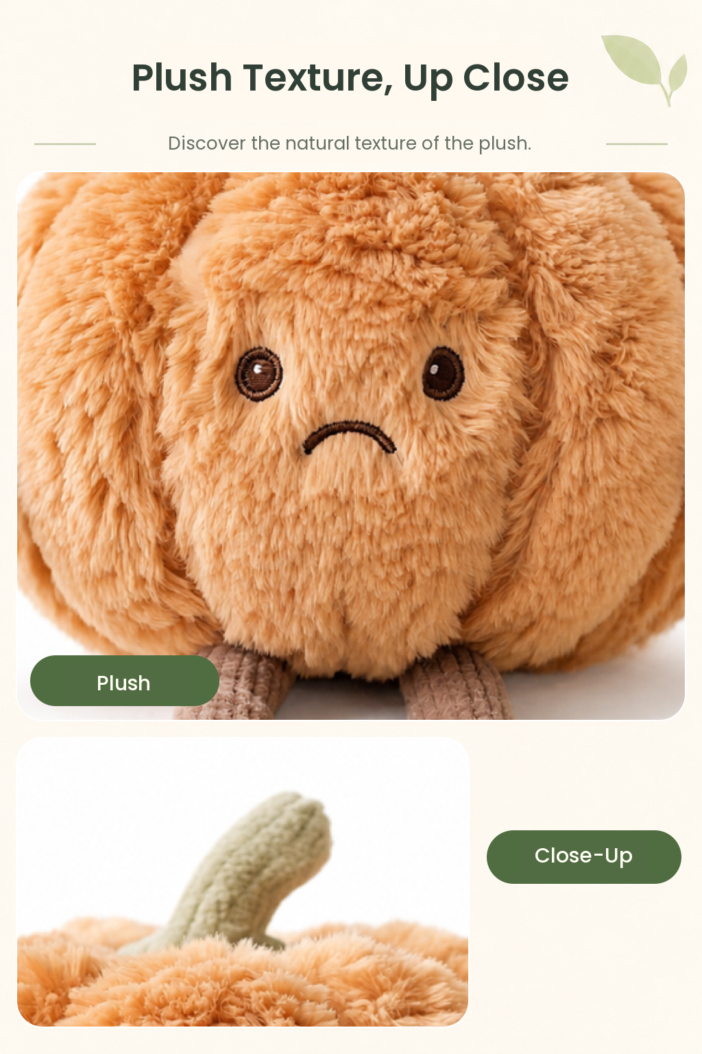 PLUSHIP Pumpkin Plush Toy - detail 02