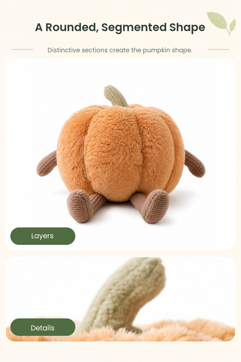 PLUSHIP Pumpkin Plush Toy - detail 03