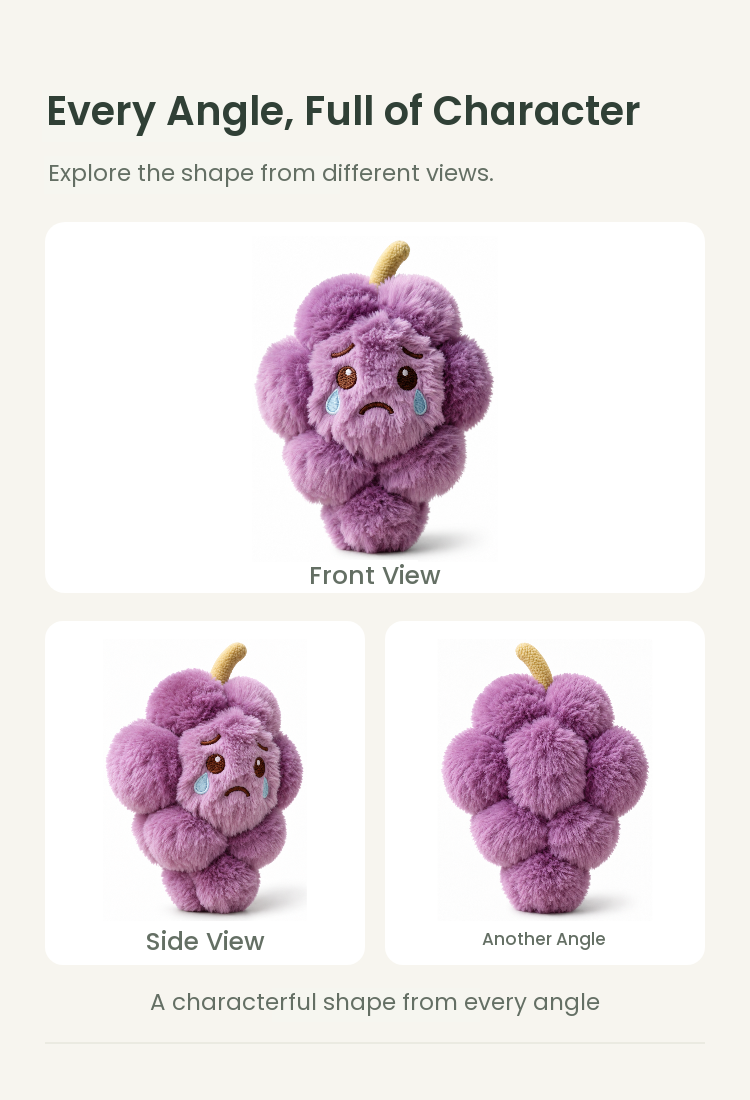 PLUSHIP Purple Grape Plush Toy - detail 04