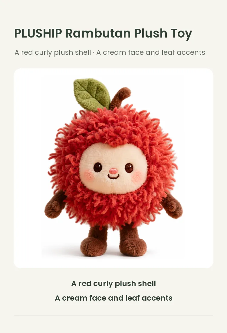 PLUSHIP Rambutan Plush Toy - detail 1