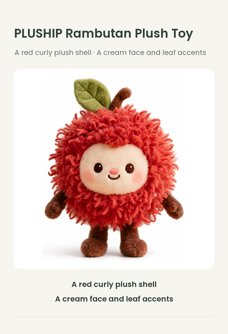PLUSHIP Rambutan Plush Toy - detail 01