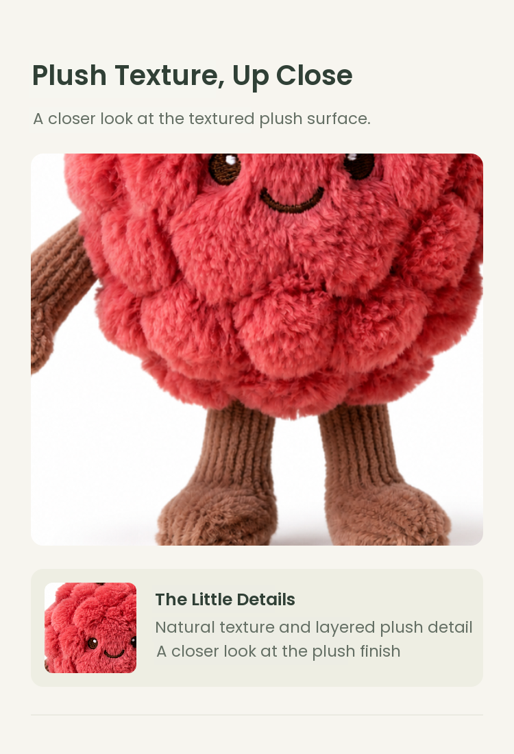 PLUSHIP Raspberry Plush Toy - detail 02