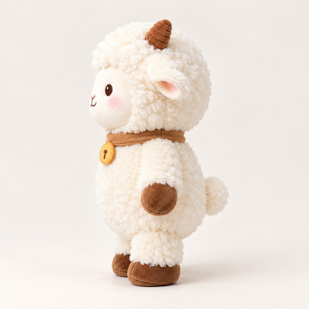 PLUSHIP Sheep Plush Toy – Bell Collar - product view 03