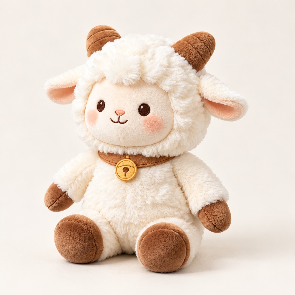PLUSHIP Sheep Plush Toy – Seated - product view 01