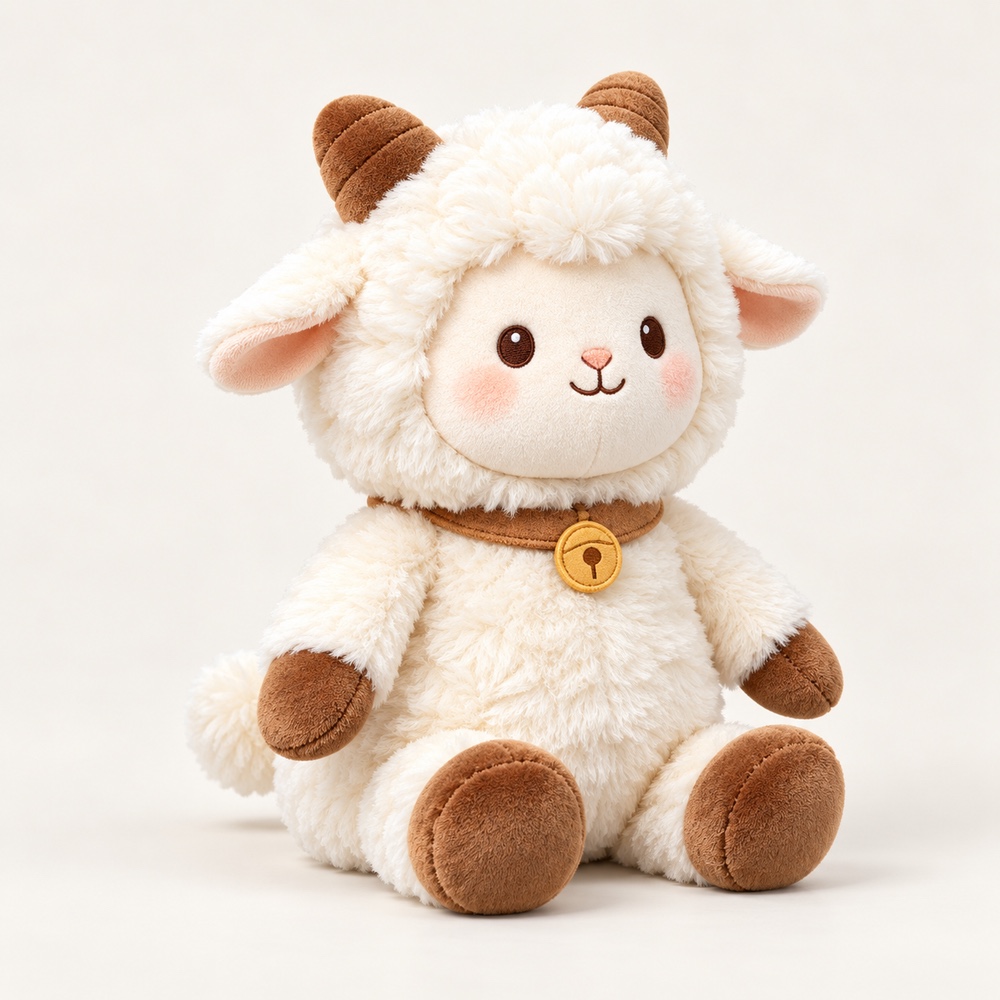 PLUSHIP Sheep Plush Toy – Seated - product view 02