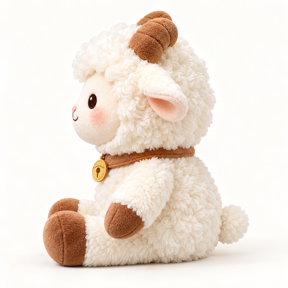PLUSHIP Sheep Plush Toy – Seated - product view 03