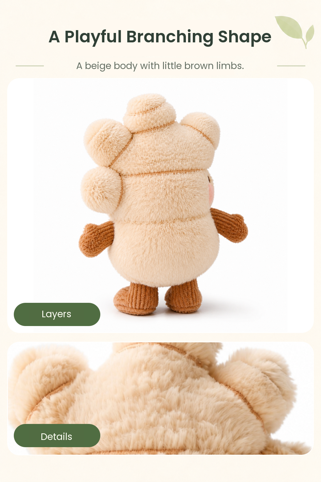 PLUSHIP Smiling Ginger Plush Toy - detail 02