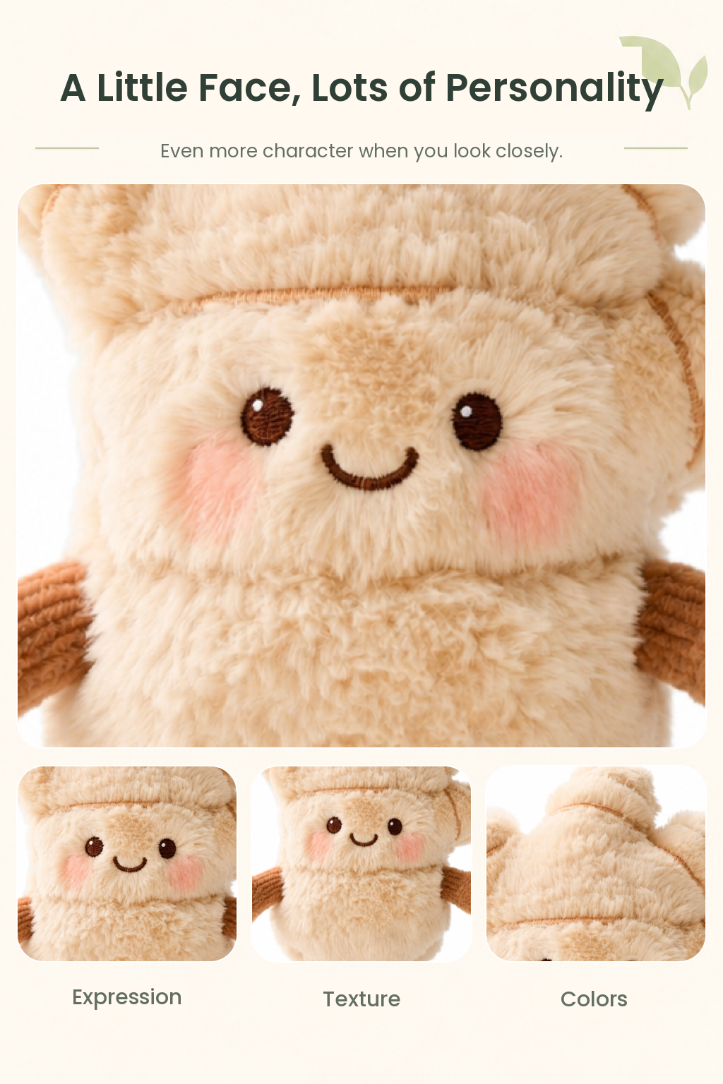 PLUSHIP Smiling Ginger Plush Toy - detail 04