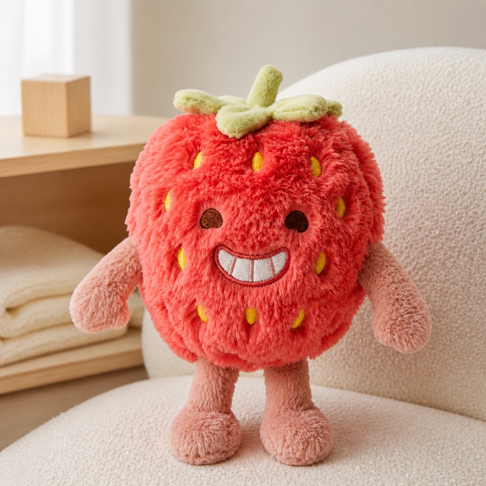 PLUSHIP Smiling Strawberry Plush Toy - product view 03
