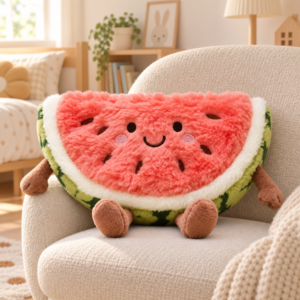 PLUSHIP Smiling Watermelon Slice Plush Toy - product view 05