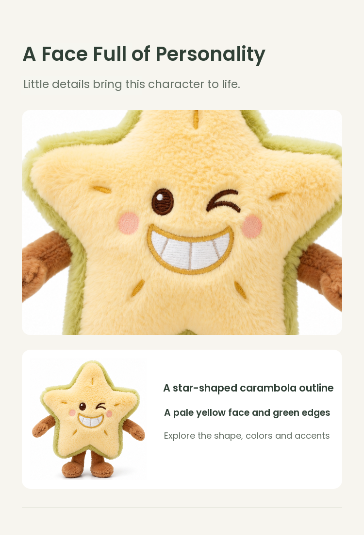PLUSHIP Starfruit Plush Toy - detail 03