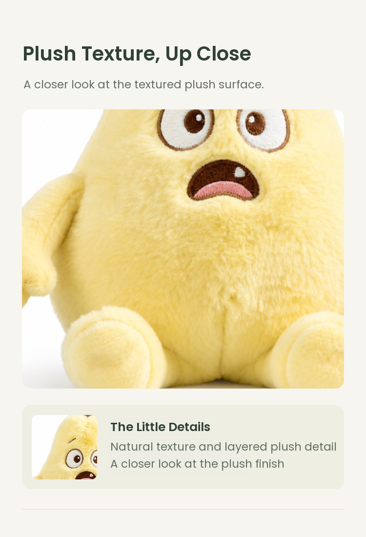 PLUSHIP Surprised Pear Plush Toy - detail 02