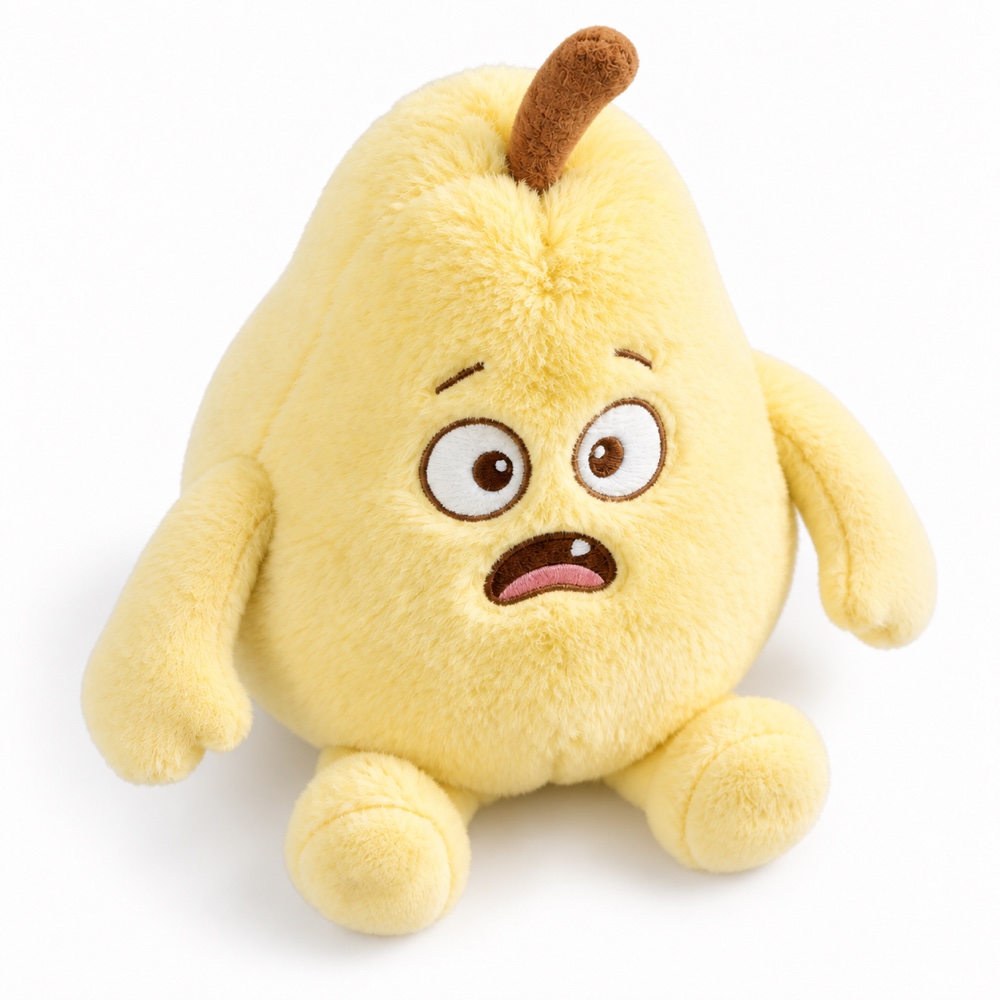 PLUSHIP Surprised Pear Plush Toy - product view 01