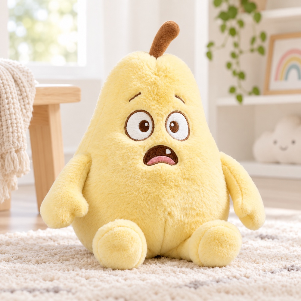 PLUSHIP Surprised Pear Plush Toy - product view 03