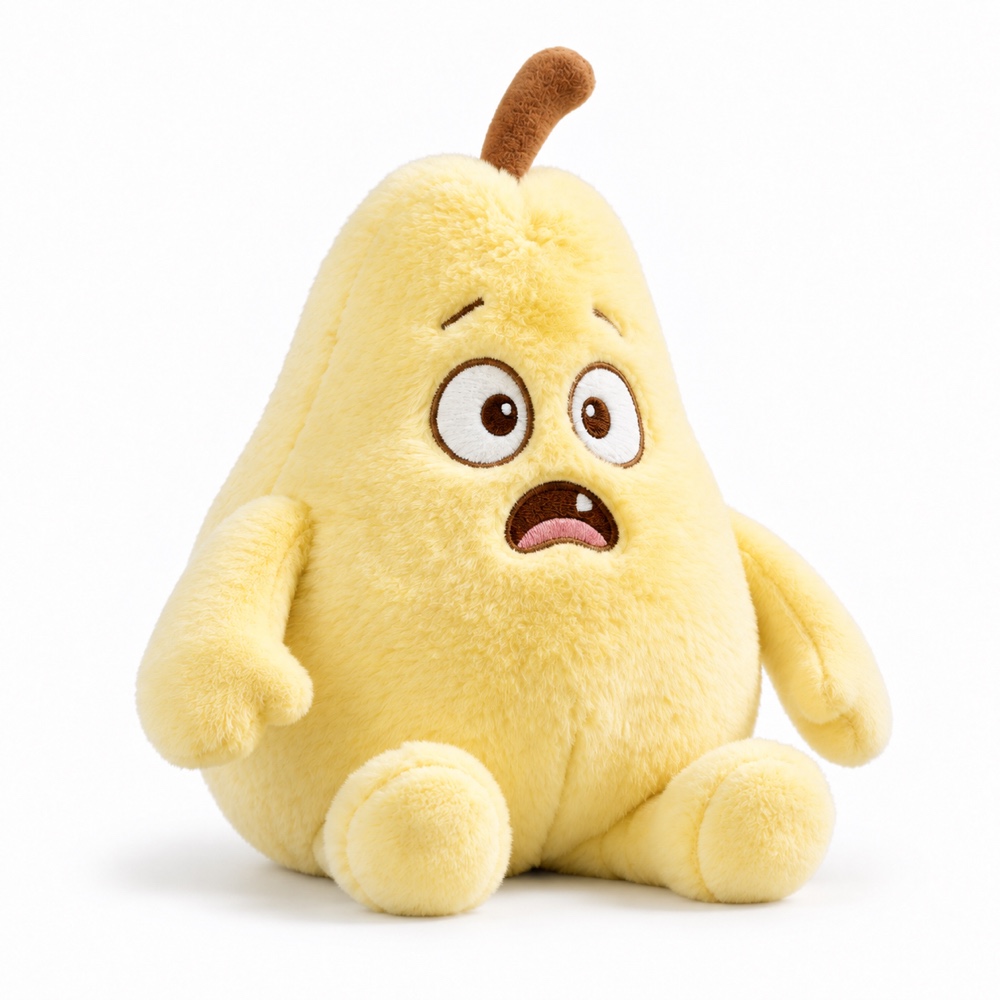 PLUSHIP Surprised Pear Plush Toy - product view 04