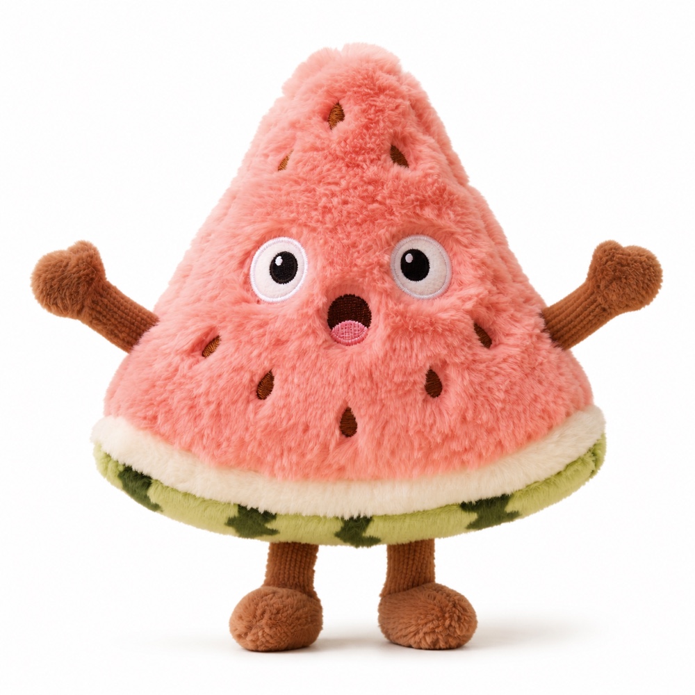 PLUSHIP Triangular Watermelon Slice Plush Toy - product view 01