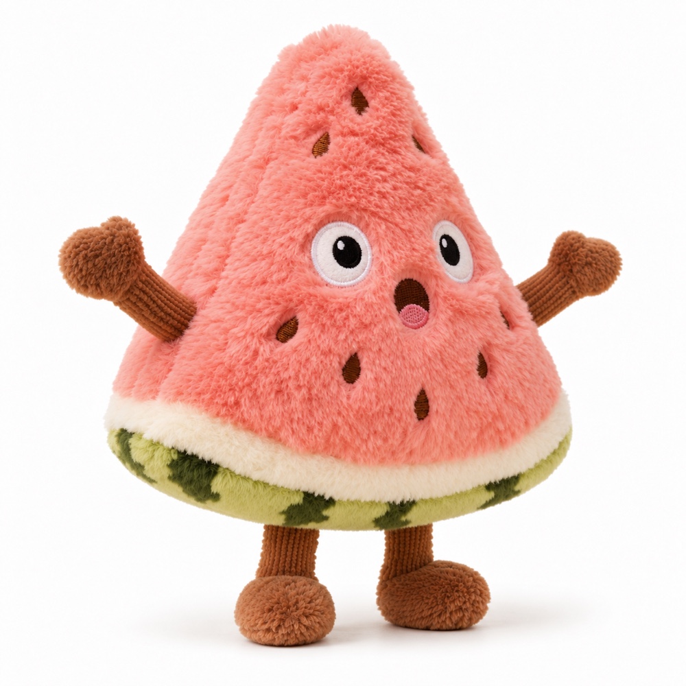 PLUSHIP Triangular Watermelon Slice Plush Toy - product view 02