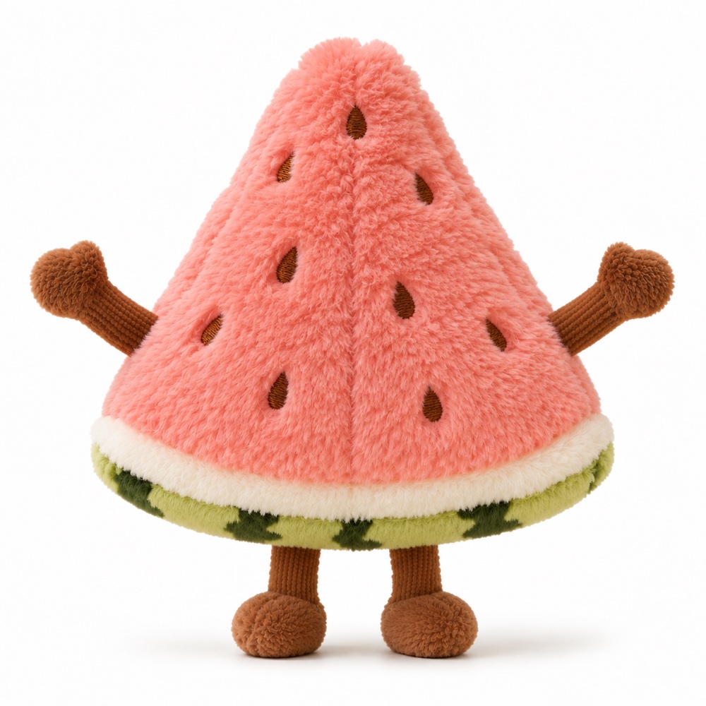 PLUSHIP Triangular Watermelon Slice Plush Toy - product view 04