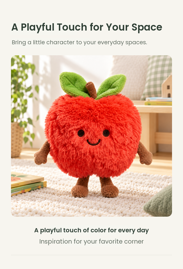 PLUSHIP Whole Apple Plush Toy - detail 05