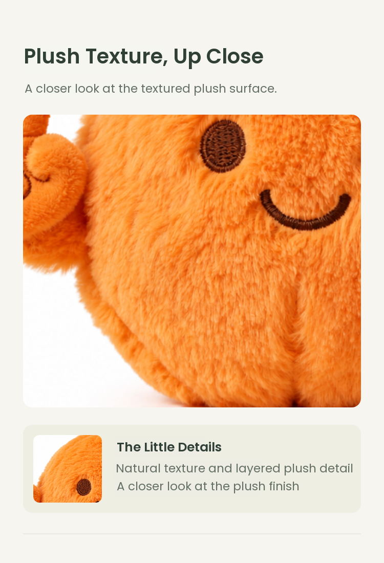 PLUSHIP Winking Orange Plush Toy - detail 02