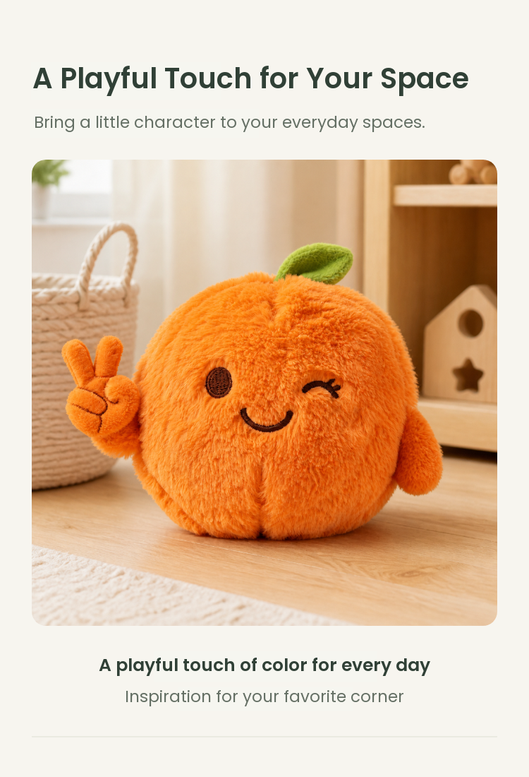 PLUSHIP Winking Orange Plush Toy - detail 05
