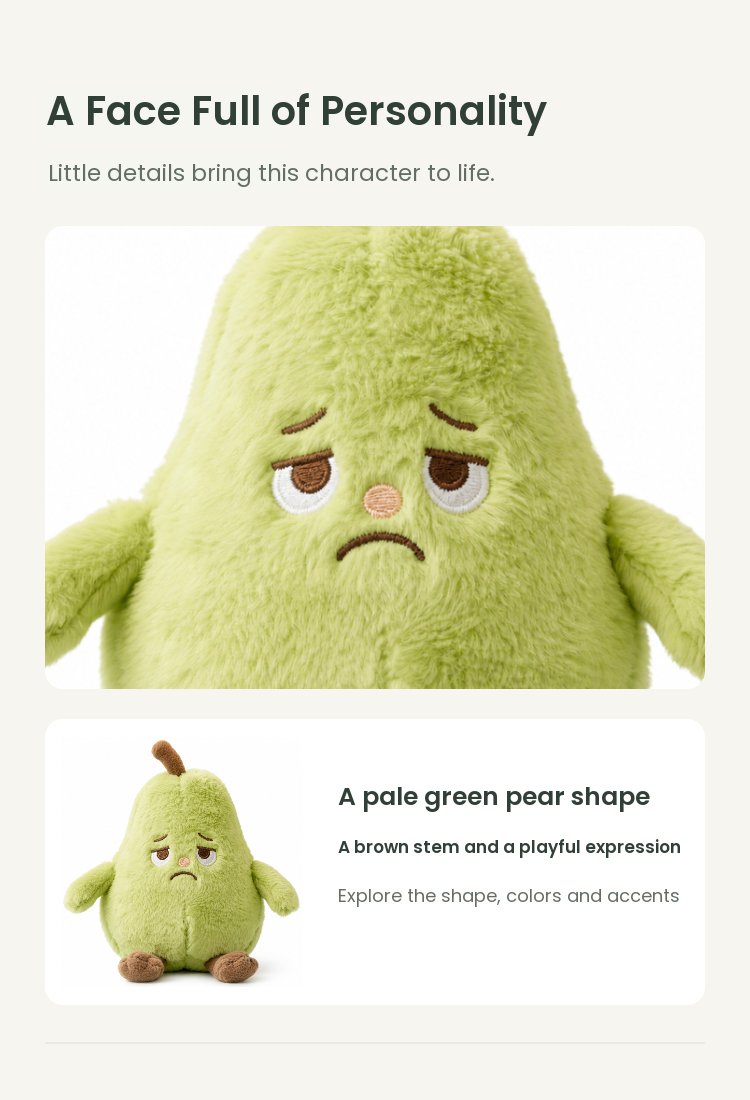 PLUSHIP Ya Pear Plush Toy - detail 03